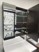 Vida Espresso 31" Makeup Desk and Vanity Mirror with Countertop Combo Floormodel Clearance wallhung-5