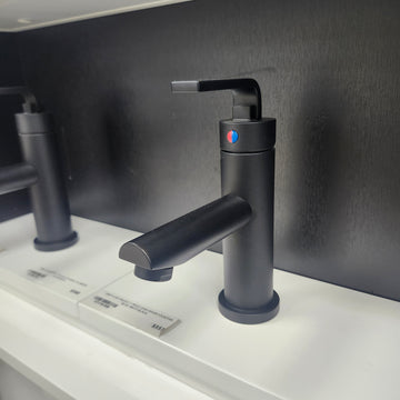 Unity Fountain Blue Single Hole Black Matte Faucet Floormodel Clearance Sold As is (153)
