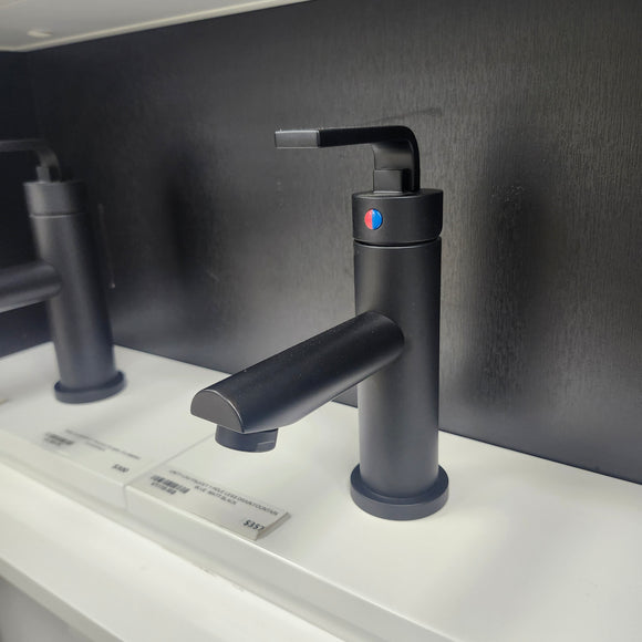 Unity Fountain Blue Single Hole Black Matte Faucet Floormodel Clearance Sold As is (153)