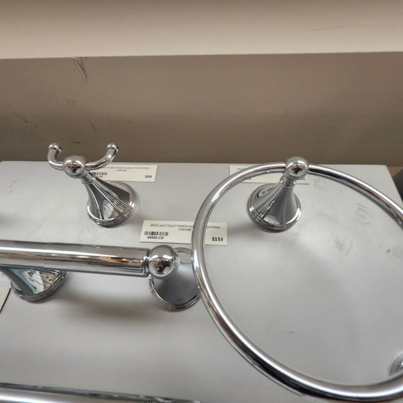 Brizo Traditional Chrome 4pc Bathroom Accessories Bundle Floormodel Sold As Is