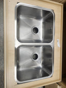 Franke 31 x 18 Overmount Drop In Double Bowl Kitchen Sink Stainless Steel 14 inch bowls floormodel as is-1