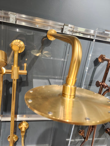 House of Rohl Gold Shower Accessories Floormodel Clearance as is rough in not included - 0