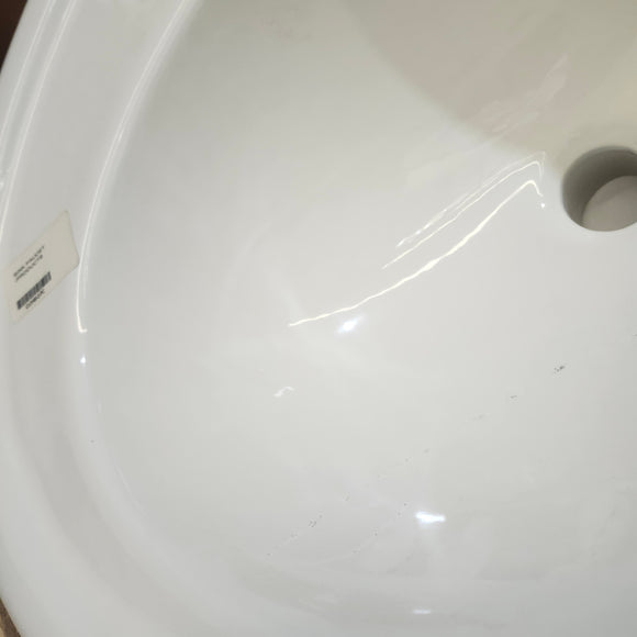 ~18 x ~22 Drop In White Bathroom Vanity Sink Floormodel as is M10