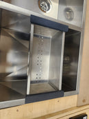 Blanco PRECISION R0 33 in. 60/40 Double Bowl Undermount Stainless Steel Kitchen Sink 400473 Floormodel Clearance As is-10