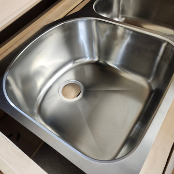 Franke 2 Bowl Steel Kitchen Sink Floormodel Clearance as is m10 - 0