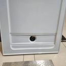 60 x 32 White Acrylic Shower Base With Drain Cover Brushed Nickel Floormodel As is i15-2