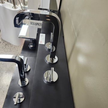 Hansgrohe Axor Series 8cc Bathroom Faucet 3 Hole Cittrio Lever Handles Chrome Floormodel Clearance as is - 0