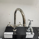 Hansgrohe Axor Series 1 Hole Single Faucet Montreux Cross Handles Polished Nickel Floormodel Clearance as is-3