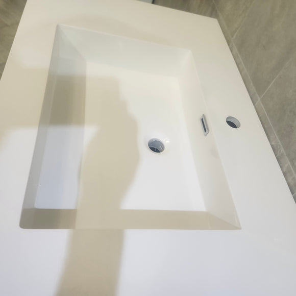 Aura Plato 72 x 21 Vanity and Countertop Sink Combo Floormodel Clearance As is m4