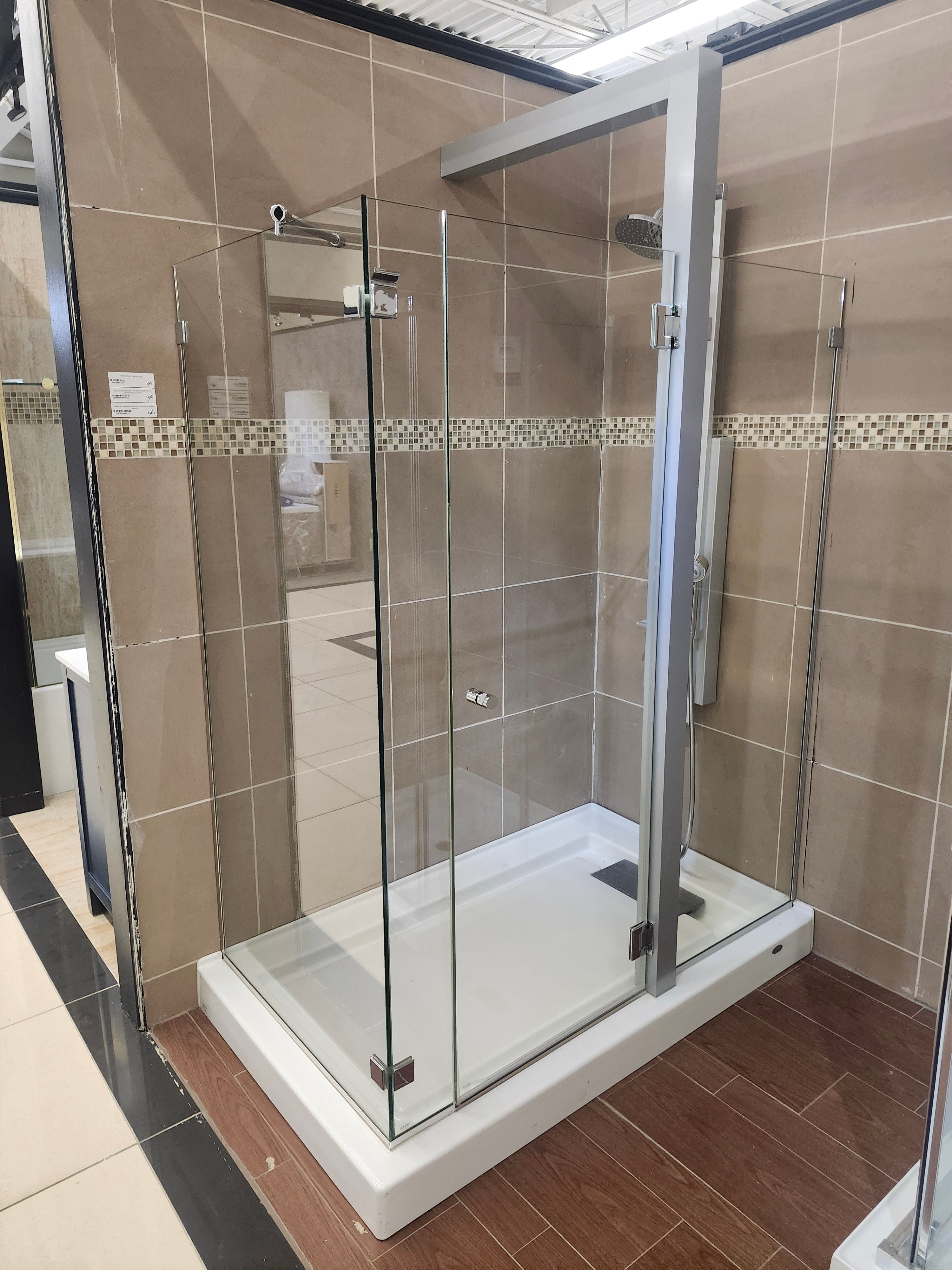 Maax shower door combo with shower base (as is)