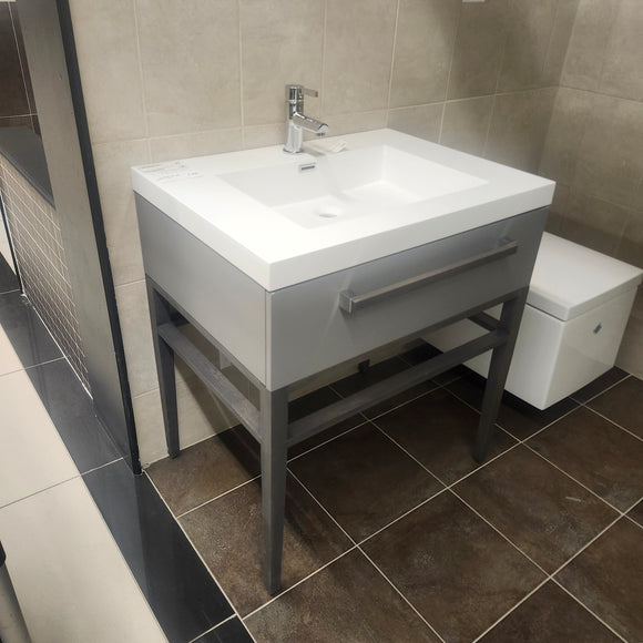 Aura Grand River 30 x 22 Floormount Vanity with Countertop Sink Top Combo Floormodel Clearance as is J11