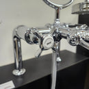 Hansgrohe Axor Series Tub Filler Faucet Montreux Cross Handles Chrome Floormodel Clearance as is Includes Hand Held Shower Head-8