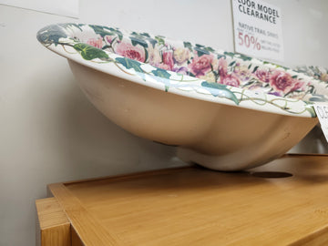 Kohler Artist Editions Drop In Bathroom Sink Flowers Peonies and Ivory Floormodel Clearance as is 25 1/4 x  17 x 9 1/4 - 0