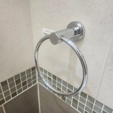 Rubinet H2O Towel Ring Bathroom Accessory Floormodel As is Clearance Chrome (H19)