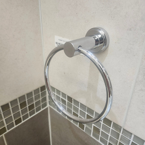 Rubinet H2O Towel Ring Bathroom Accessory Floormodel As is Clearance Chrome (H19)
