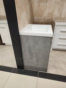 24" Aura Cement Plato Vanity with Countertop Combo (as is) i5-2
