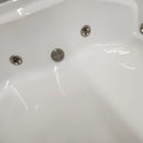 Sherlic Whirlpool System 60 x 60 Vaentino Built in Bathtub Brushed nickel Hardware Floormodel as is Clearance m8-8