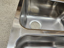 Blanco Performa 21 Inch Undermount Double Bowl Bar Sink with 18 Gauge 304 Series Stainless Steel and Sound Deadening Insulation Floormodel Clearance As Is 513640-13