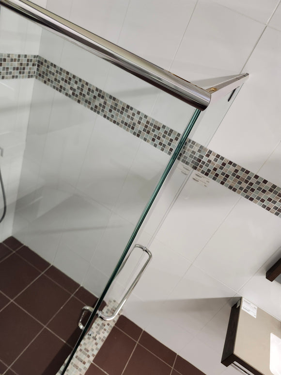 D&M Shower Door 66-88 Chrome hardware Clear Doors Floormodel Clearance l5