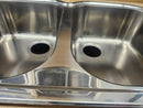32 1/4 x 19 1/2 Drop in Kitchen Sink Stainless steel 2 bowl Floormodel Clearance As is-7