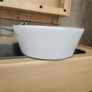 BDI 19 Inch Round White Vessel Vanity Sink Floormodel As is M10-7