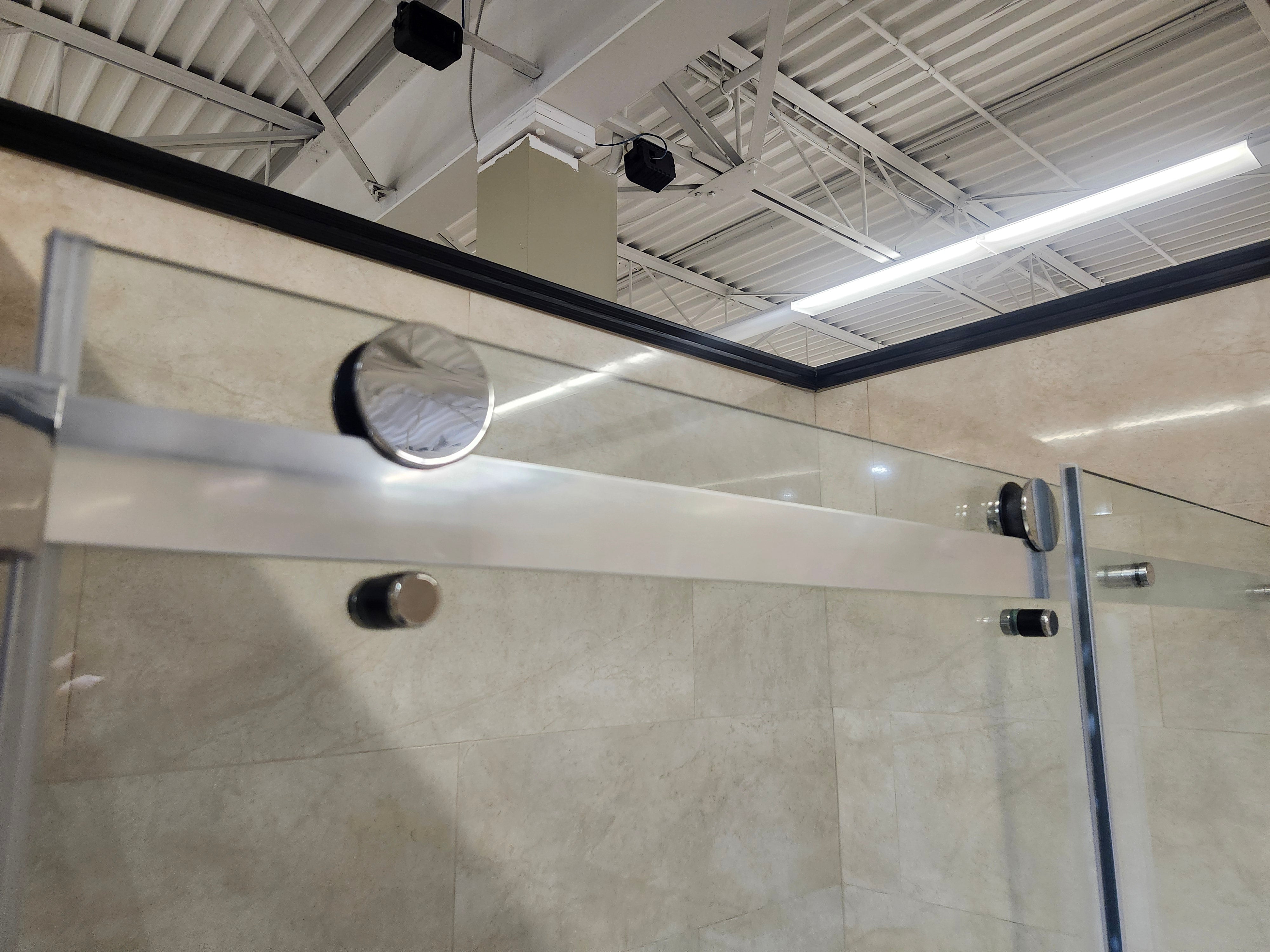Fleurco Tub door and Hardware and 60x32 neptune bathtub (as is) - 0
