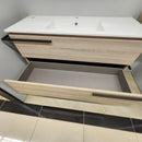 Ico Accent 48 x 21 Bathroom Vanity, Legs, Mirror, Linen and Countertop Sink Combo Sold As is Floormodel Clearance (H12)-7