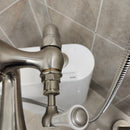 Bathtub Tub Filler Brushed Nickle with hand held shower head Floor model as is no valve included M8-6
