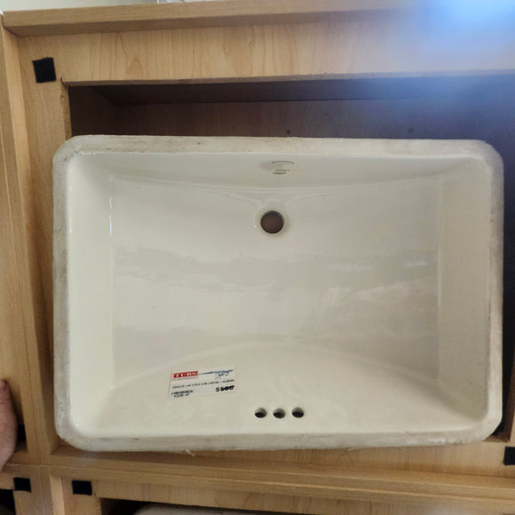 Kohler Ladena 21 x 14 Square Almond Undermount Bathroom Vanity Sink Floormodel k2215 Clearance As is M10