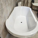 Duravit Sharck Drop In 74 3/4 x 35 1/4 Air Jet Freestanding Bathtub Floormodel Clearance As is M8-14