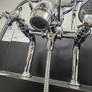 Hansgrohe Axor Series Tub Filler Faucet Montreux Cross Handles Chrome Floormodel Clearance as is Includes Hand Held Shower Head-12