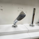 Aquabrass Love Me 2pc Roman Deck Tub Filler With Hand Shower Floormodel Sold as is-7