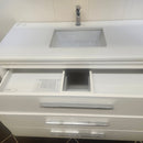 48" Aura Glossy White Plato Vanity with Countertop Combo (as is) J12-15