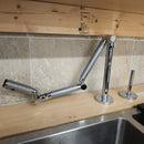 Kohler Kitchen Faucet Arm Karbon Deckmount Lever Handle Floormodel as Is Sprayhead missing M10-1