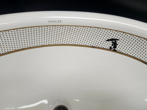 Kohler Mickey Mouse Disney Printed Drop In Oval Bathroom Sink 24 x 15 as is Floormodel Clearance