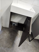 Rubi Vanity 18 x 10 Base with drawer and sink tona as is floormodel clearance l14-5