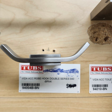 Vida 940 Series Double Robe Hook Bathroom Accessory Floormodel Sold As is - 0