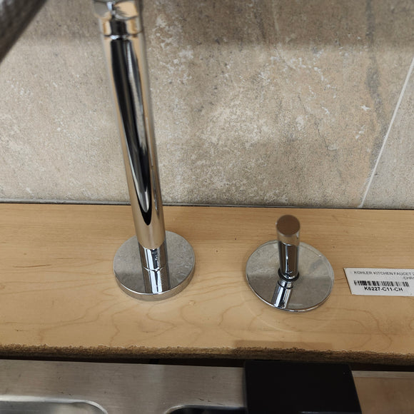 Kohler Kitchen Faucet Arm Karbon Deckmount Lever Handle Floormodel as Is Sprayhead missing M10