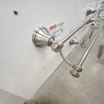Aquabrass 400 Series A405 24 Inch Double Towel Bar Bathroom Accessory Floormodel Clearance as is - 0