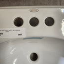 Kohler 19 x 17 Bathroom Sink Devonshire 8CC 3 Hole Predrilled Vanity Sink K2279-4  Biscuit Floormodel Clearance As Is m10-4