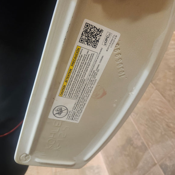 Kohler Veil 1pc Dual Flush Skirted White Toilet Floormodel Clearance as is M3 K1381
