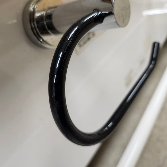 Rubinet Lasale Toilet Paper Holder Floormodel Sold As Is Chrome Floormodel Clearance As is Black/Chrome