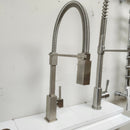 Franke Gneck Kitchen Faucet Floormount clearance Sold As Is Brush Nickel-2