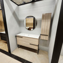 Ico Accent 48 x 21 Bathroom Vanity, Legs, Mirror, Linen and Countertop Sink Combo Sold As is Floormodel Clearance (H12)-1