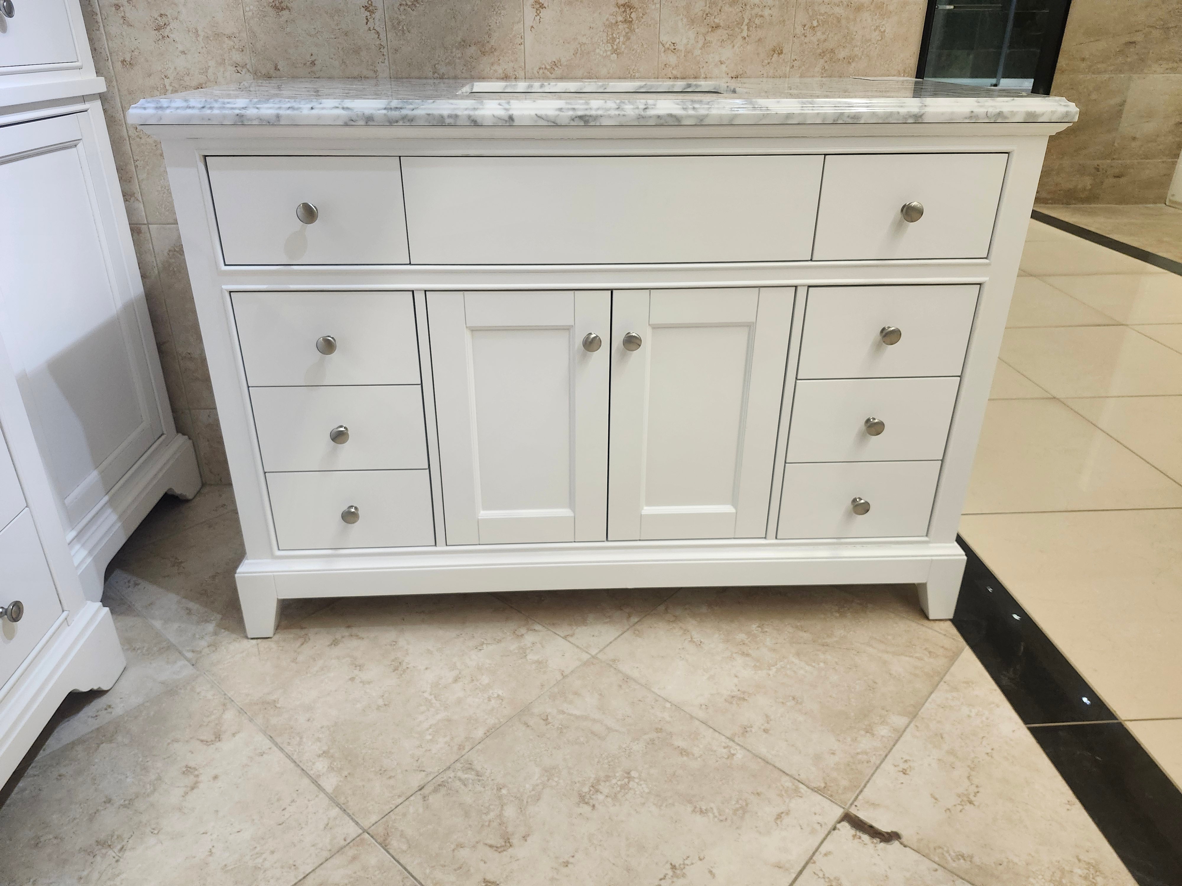 48" Vida Riverfield Vanity and Countertop Combo with Mirror (as is)