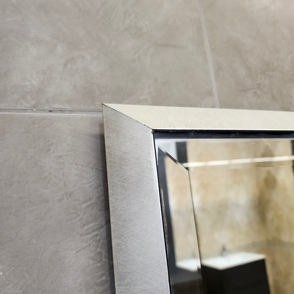 Contemporary Silver 20x32 Mirror Floormodel Sold as Is Clearance (H11)