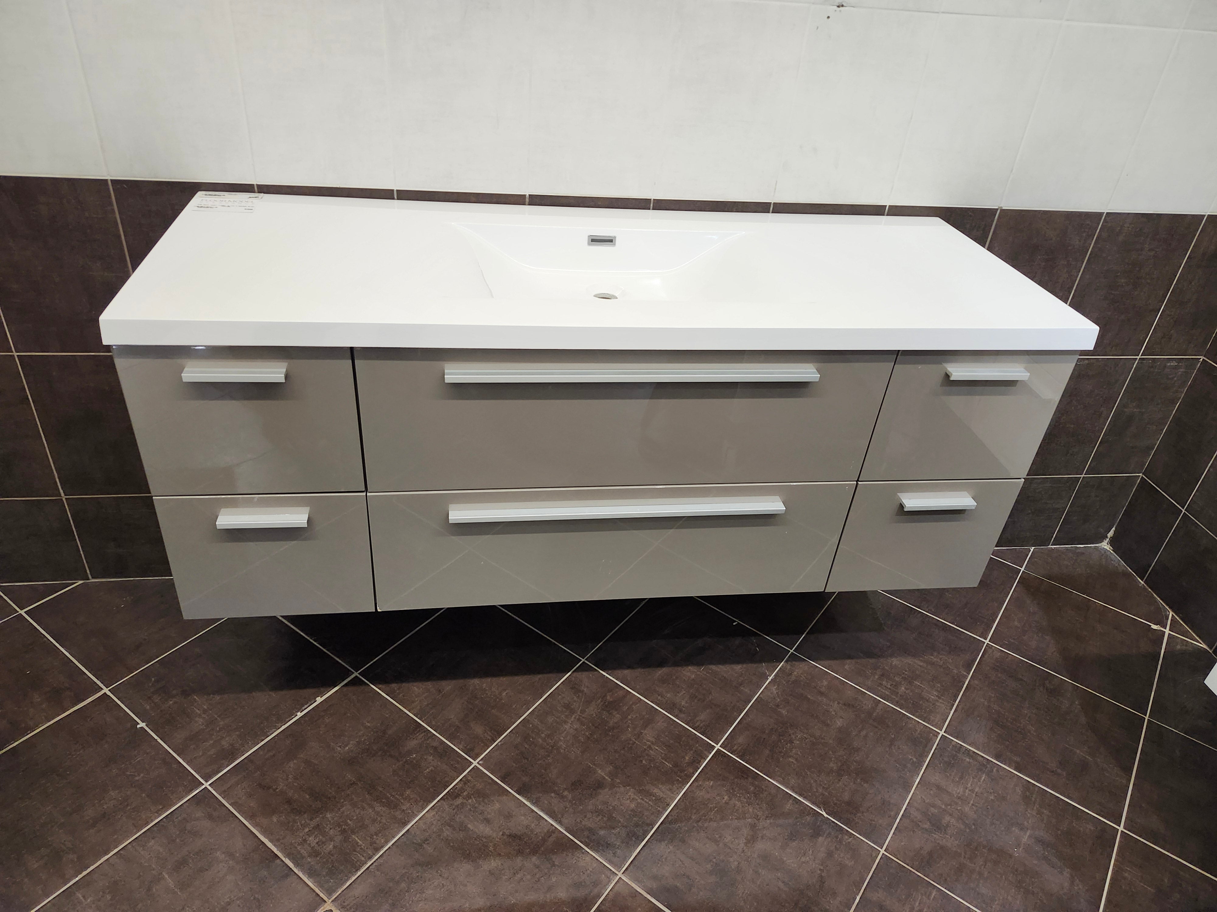 55" Rubi Vanity & Countertop Combo (as is)