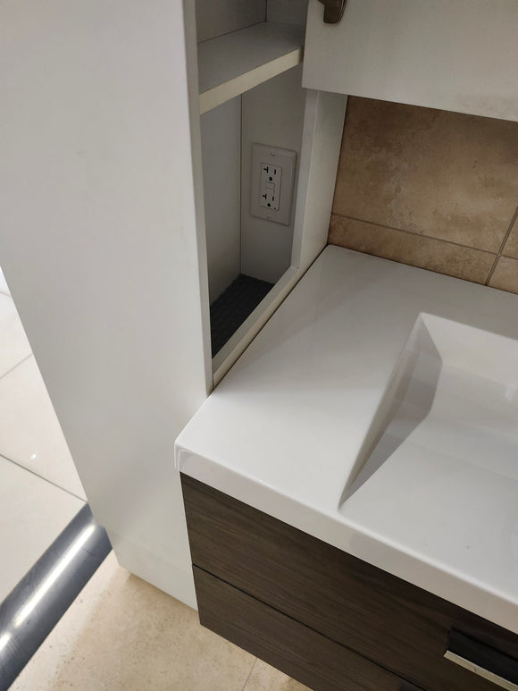 36" Vanico Duo Vanity & Countertop Combo with Matching Linen (as is) l11