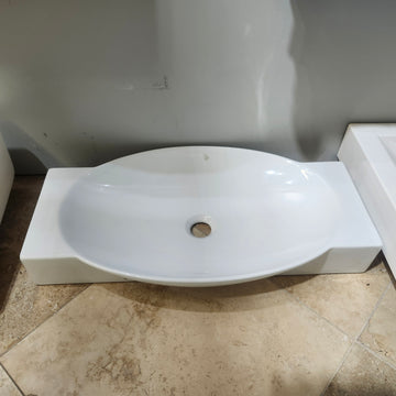 Rubi Xian 27 x 15 Oval Bathroom Vessel Sink Floormodel Clearance as is i15