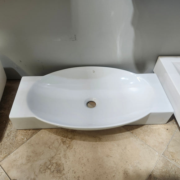 Rubi Xian 27 x 15 Oval Bathroom Vessel Sink Floormodel Clearance as is i15